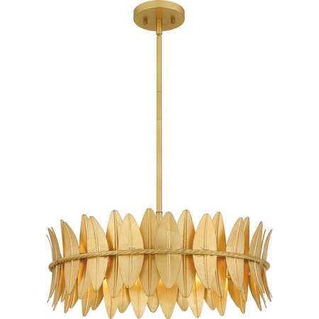 Quoizel Liza Pendant 4 Lights Gold Leaf LIZ2820GFL